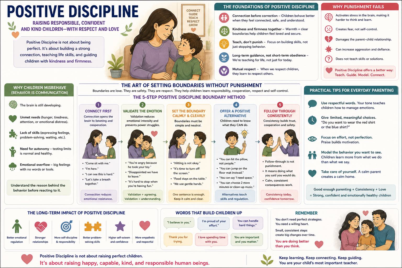 Positive Discipline: How to Set Boundaries Without Punishment (Complete Guide)