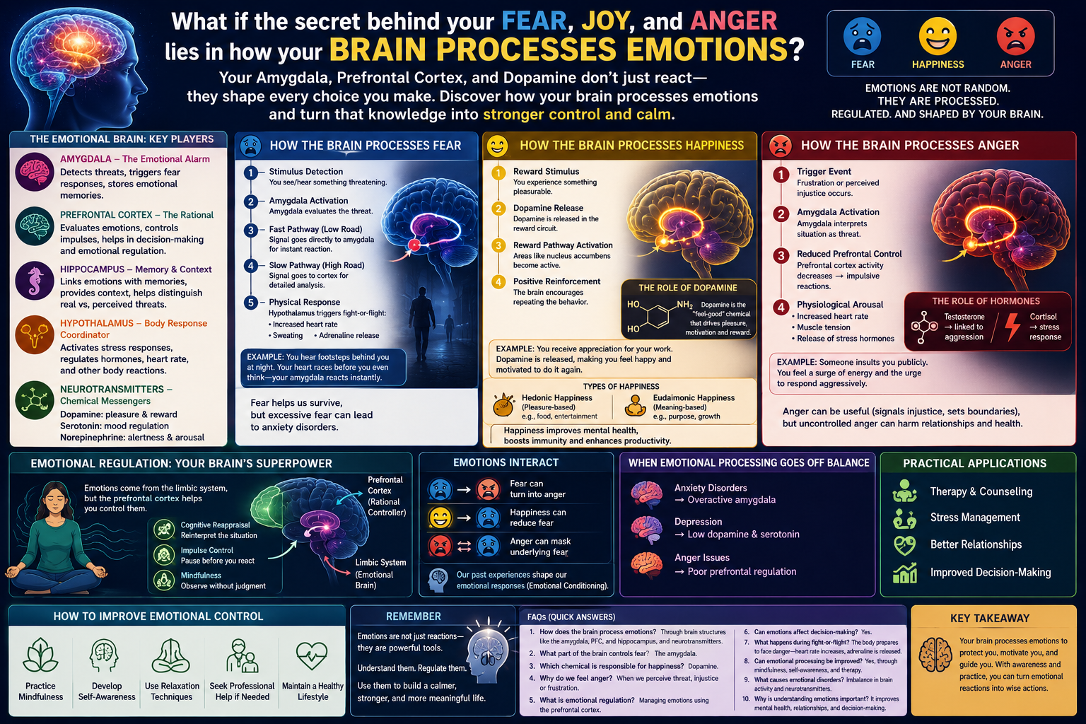 How the Brain Process Emotions: Fear, Happiness & Anger